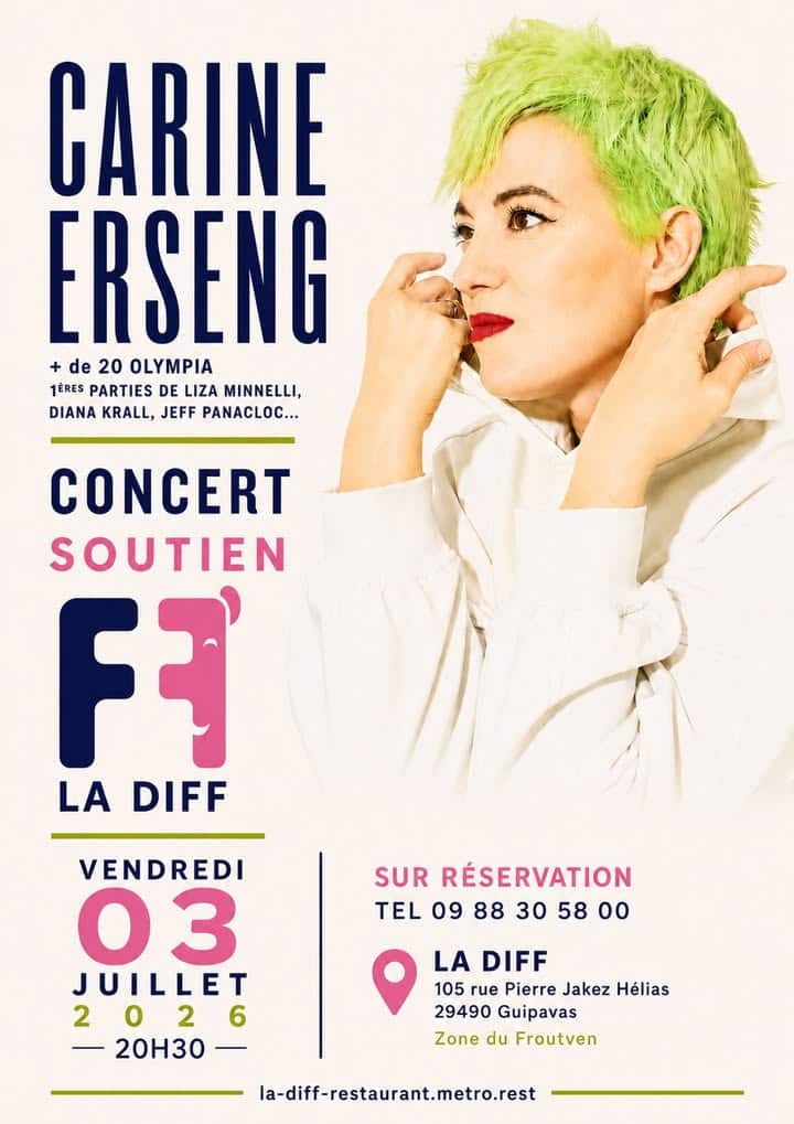 Vendredi 3 Juillet a 20h30 notre marraine Carine Erseng 1 985927544158807 – Brest Vendredi 3 Juillet a 20h30 notre marraine Carine Erseng 1 985927544158807 – Brest